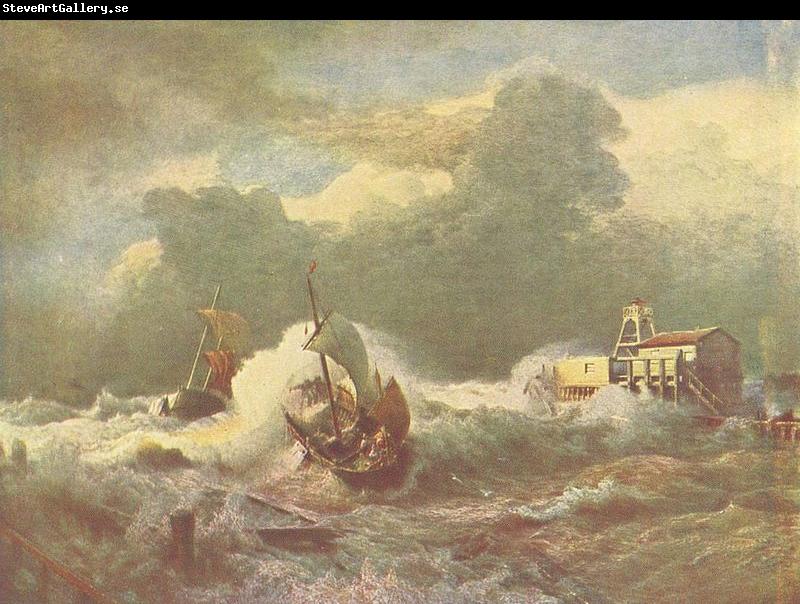 Andreas Achenbach Leuchtturm bei Ostende